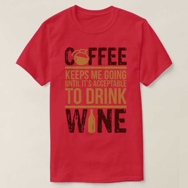 Camiseta Amante de vinho café (Frente do Design)
