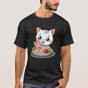 Camiseta Amante de Wagyu Gatinho Vintage Arte Japonesa Trad