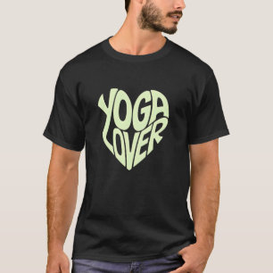 Camiseta Amante de Yoga Coração Retro Design Meditação & Be