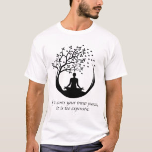 Camiseta Amante de Yoga Meditação Yoga Namaste Inspiração S
