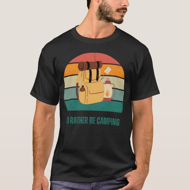 Camiseta Amante do Acampamento Vida de Acampamento engraçad (Frente)