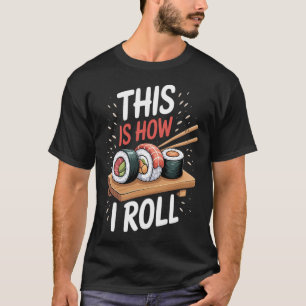 Camiseta Amante do Anime Kawaii Comida Japonesa É Assim Que