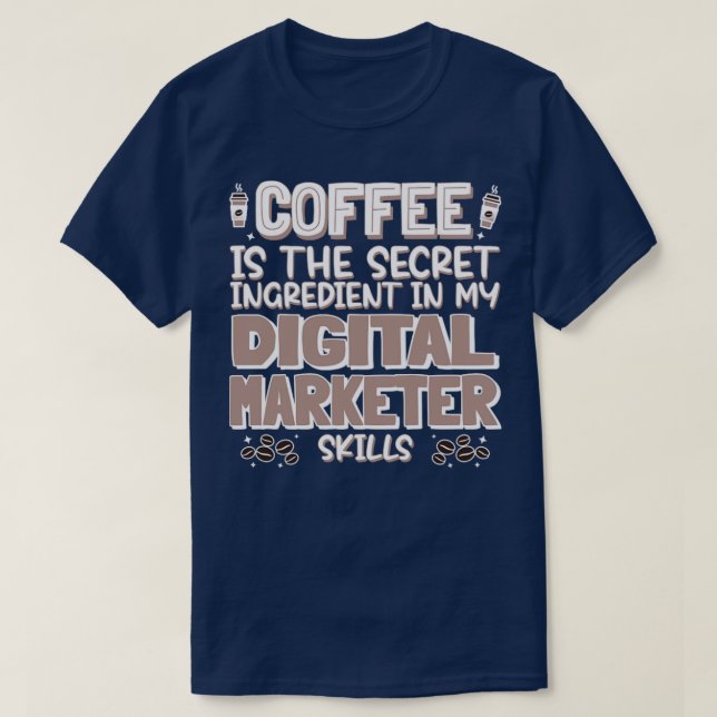 Camiseta Amante do café Mercado Digital (Frente do Design)