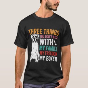 Camiseta Amante do cão da liberdade da família Boxer