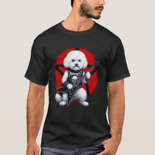 Camiseta Amante do Cão de Roca de Guitarra Heavy Metal Bich