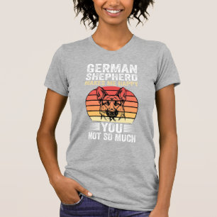 Camiseta Amante do Cão Pastor Alemão Divertido Retro