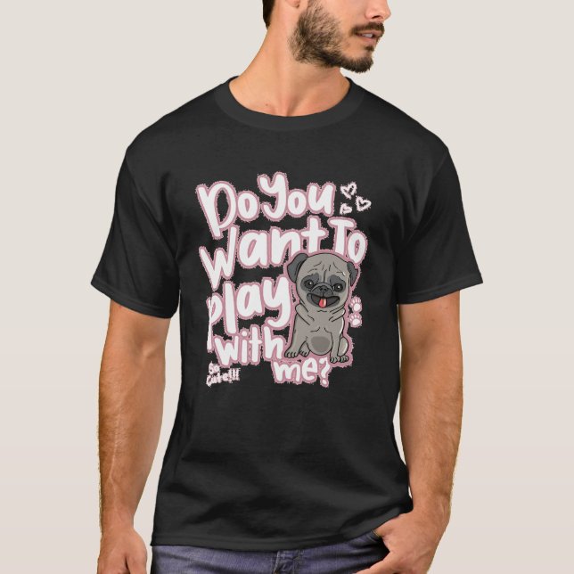 Camiseta Amante do Cão Pug (Frente)