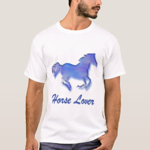 Camiseta Amante do cavalo no azul