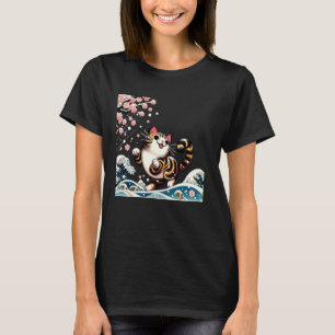Camiseta Amante do Inverno Kitten Vintage Tradicional Japon