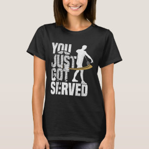 Camiseta Amante do Jogo de Badminton Serviu Jogador de Pete
