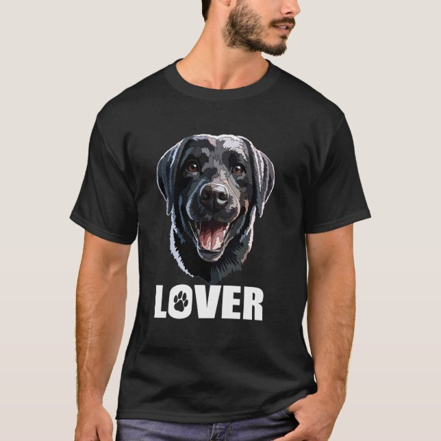 Camiseta Amante do Lab Preto (Frente)