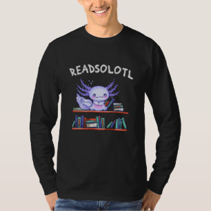 Camiseta Amante do Livro Readsolott Funny Axolotl