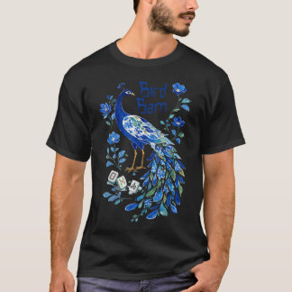 Camiseta Amante do Mahjong Jogador de Mahjong Pavão Jogo Ch