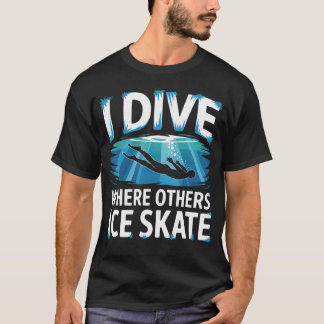 Camiseta Amante do Mergulho no Gelo Lago Congelado Mergulho