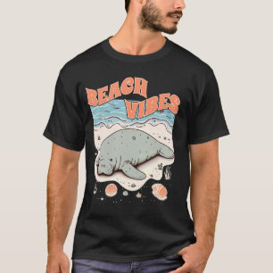 Camiseta Amante do peixe-boi Amante da vaca marinha Praia d