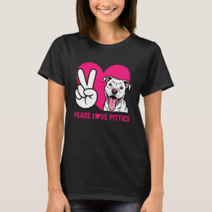 Camiseta Amante do Pit Bull Resgate do Pittie Paz Amor Pitb