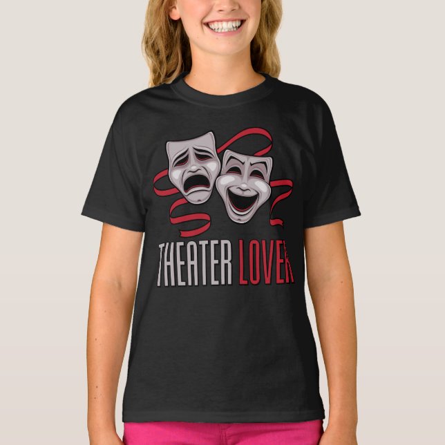 Camiseta Amante do Teatro de Comédia e Tragédia (Frente)