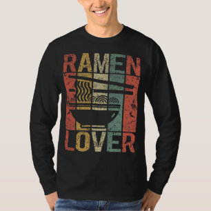 Camiseta Amante dos Ramen do vintage (efeito do Grunge)