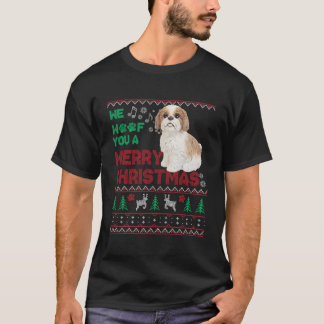 Camiseta Amante Engraçado de Cavachon Natal Feio Amante de