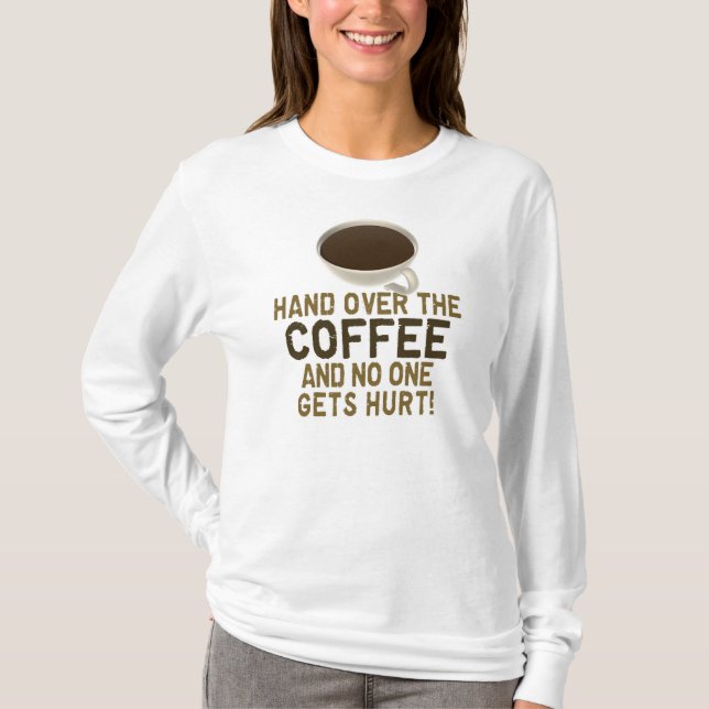 Camiseta Amante engraçado do café (Frente)