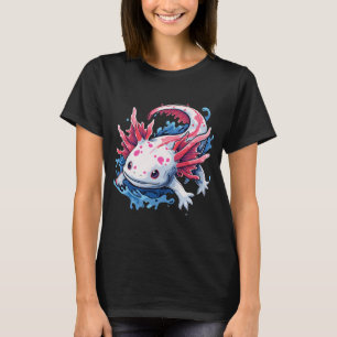 Camiseta Amante Feliz do Axolote Aquático