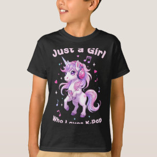 Camiseta Amante Kawaii Unicórnio K-p Para Garotas Fãs
