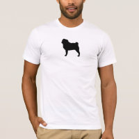 Amante legal do Pug da silhueta | do cão do Pug