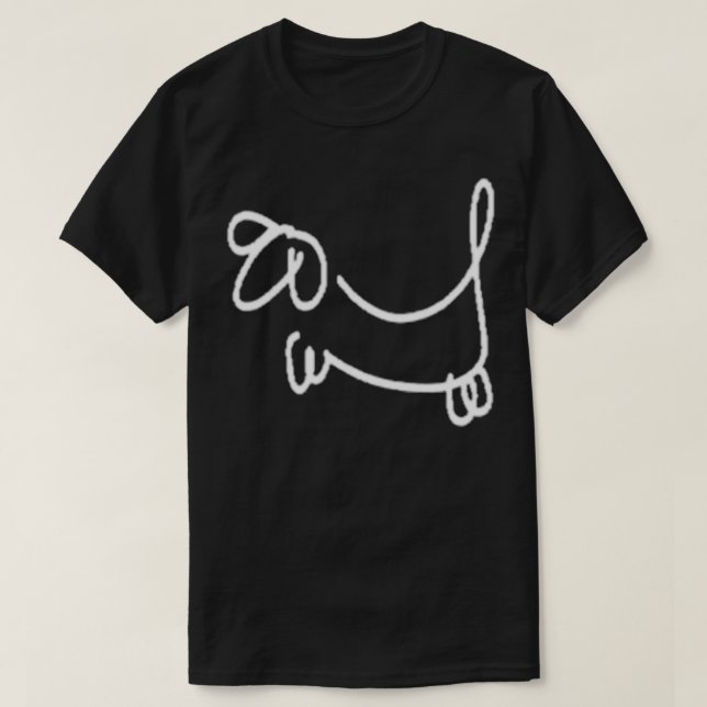 Camiseta Amante minimalista de cão design (Frente do Design)