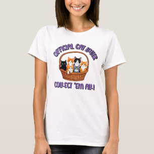 Camiseta Amante Oficial de Gatos – Colecione Todos