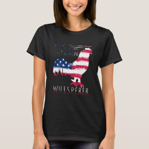 Camiseta Amante Patriótico de Frangos Homens Agricultura Po