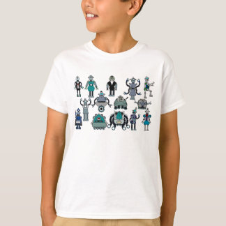 Camiseta Amante retro do robô para miúdos! Divertimento,