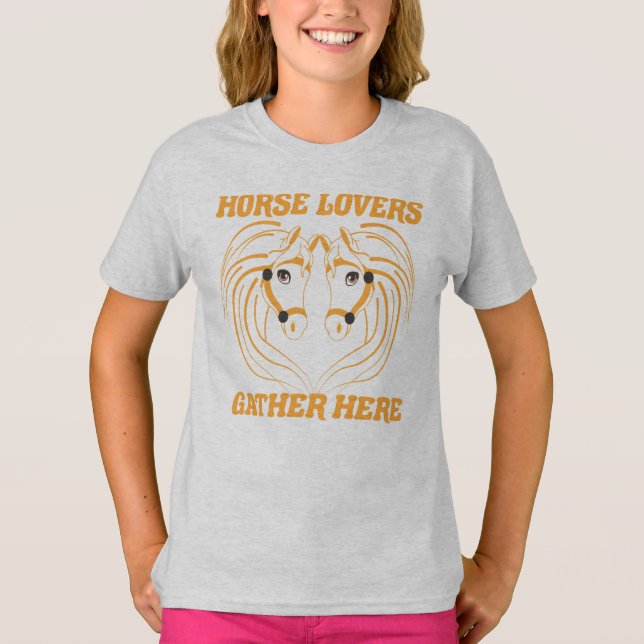 CAMISETA AMANTES CAVALOS SE JUNTAM AQUI. (Frente)
