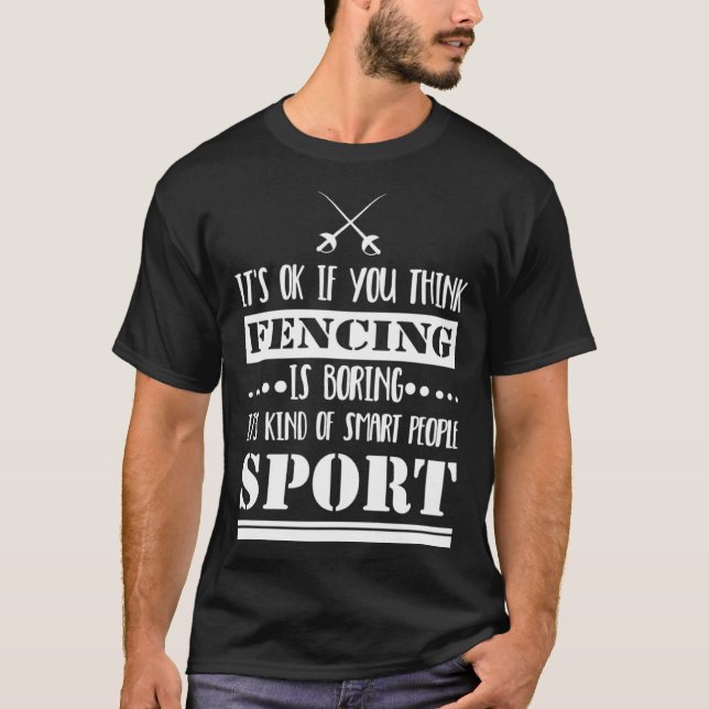 Camiseta Amantes da Esgrima Pessoas Inteligentes Esporte (Frente)