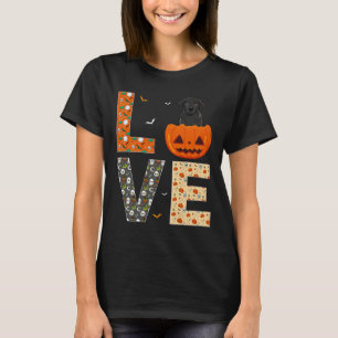 Camiseta Amantes de Cães Labrador Preto Meninos Meninas Eng