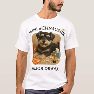 Camiseta Amantes de Cães Mini Schnauzer