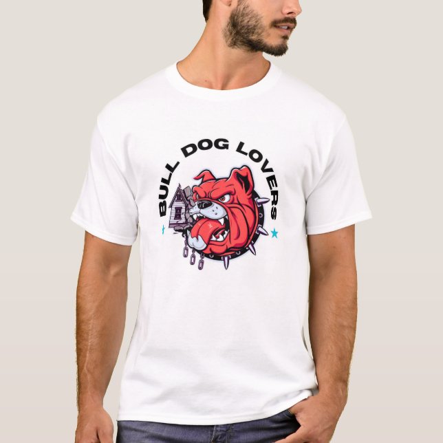 Camiseta Amantes de cães-touro (Frente)