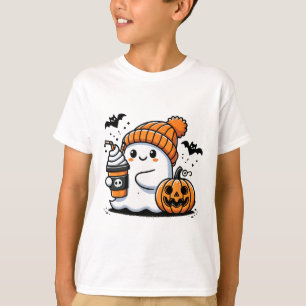 Camiseta Amantes de café do Dia das Bruxas do Bebendo Fanta