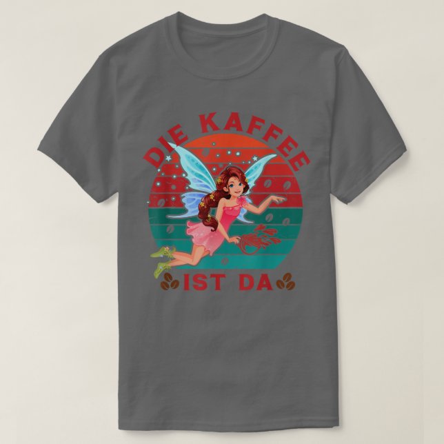 Camiseta Amantes de café e jogo de palavras de fada (Frente do Design)