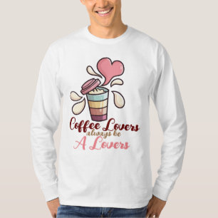 Camiseta Amantes de café personalizáveis