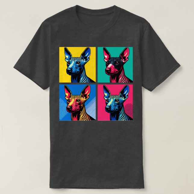 Camiseta Amantes de Cão de Arte Terrier sem cabelos america (Frente do Design)