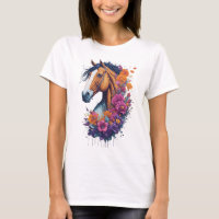 Amantes De Cavalos De Primavera Flor Para Mulheres