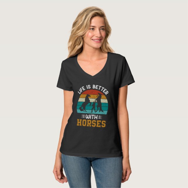 Camiseta Amantes de cavalos mais giros (Frente Completa)