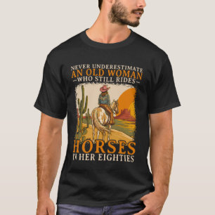Camiseta Amantes de Cavalos para Mulheres na Casa dos Oiten