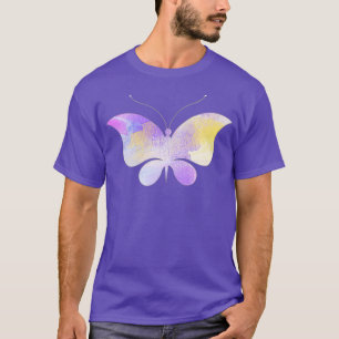 Camiseta Amantes de Ciências da Borboleta Coloridas da Aqua