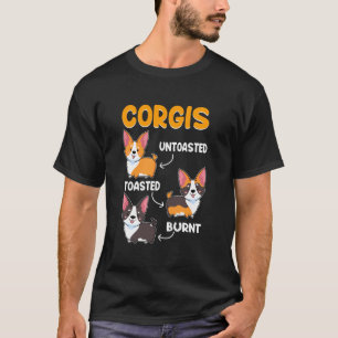 Camiseta Amantes de Corgis Não Tostados Tostados Queimados