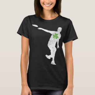 Camiseta Amantes de Disco Golfe Folha de Trevo Verde St Pat