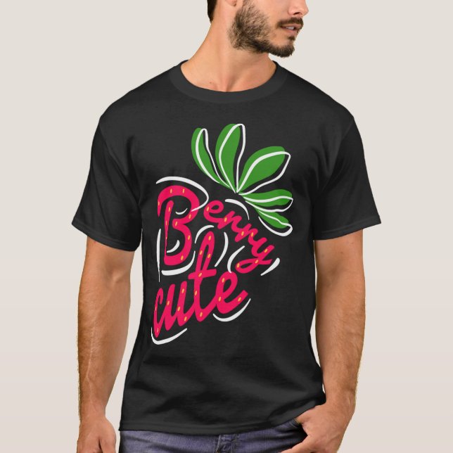 Camiseta Amantes de Fruta de Morango Berry Cute (Frente)