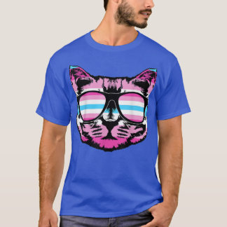 Camiseta Amantes de Gato do Orgulho Transgênero de Gato de 