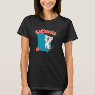 Camiseta Amantes de Gatos Atlanta Geórgia Pai de Gato Mãe d