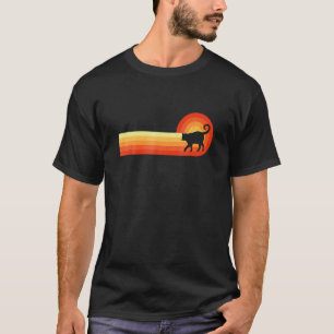 Camiseta Amantes de Gatos Cores Retro Pôr do Sol Vintage 60